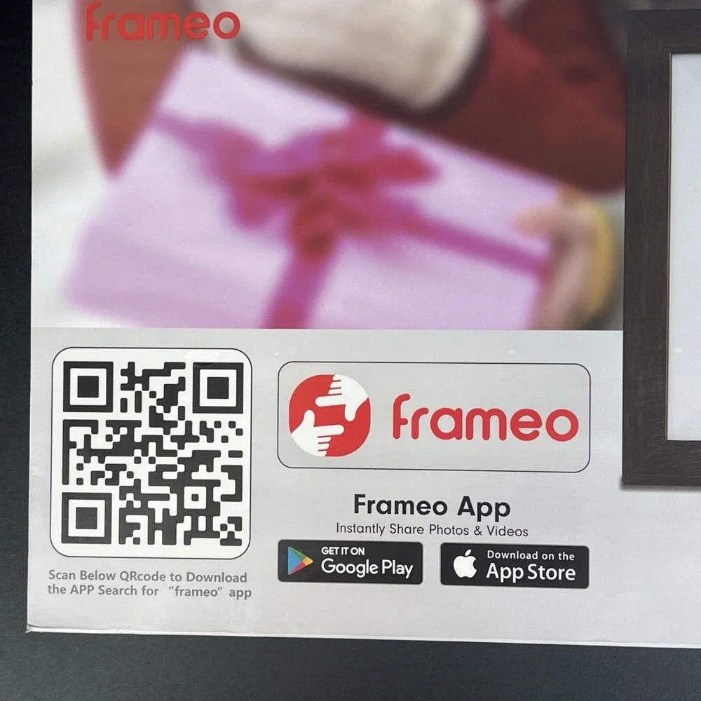 FRAMEO 10.1'' HD Touchscreen WiFi Photo Frame Auto-Rotate Share Large Memory NEW